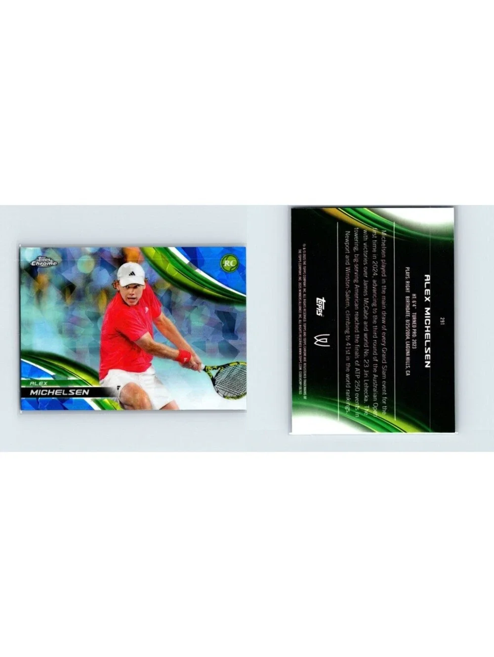 2025 Topps Chrome Tennis Sapphire Alex Michelsen RC #291